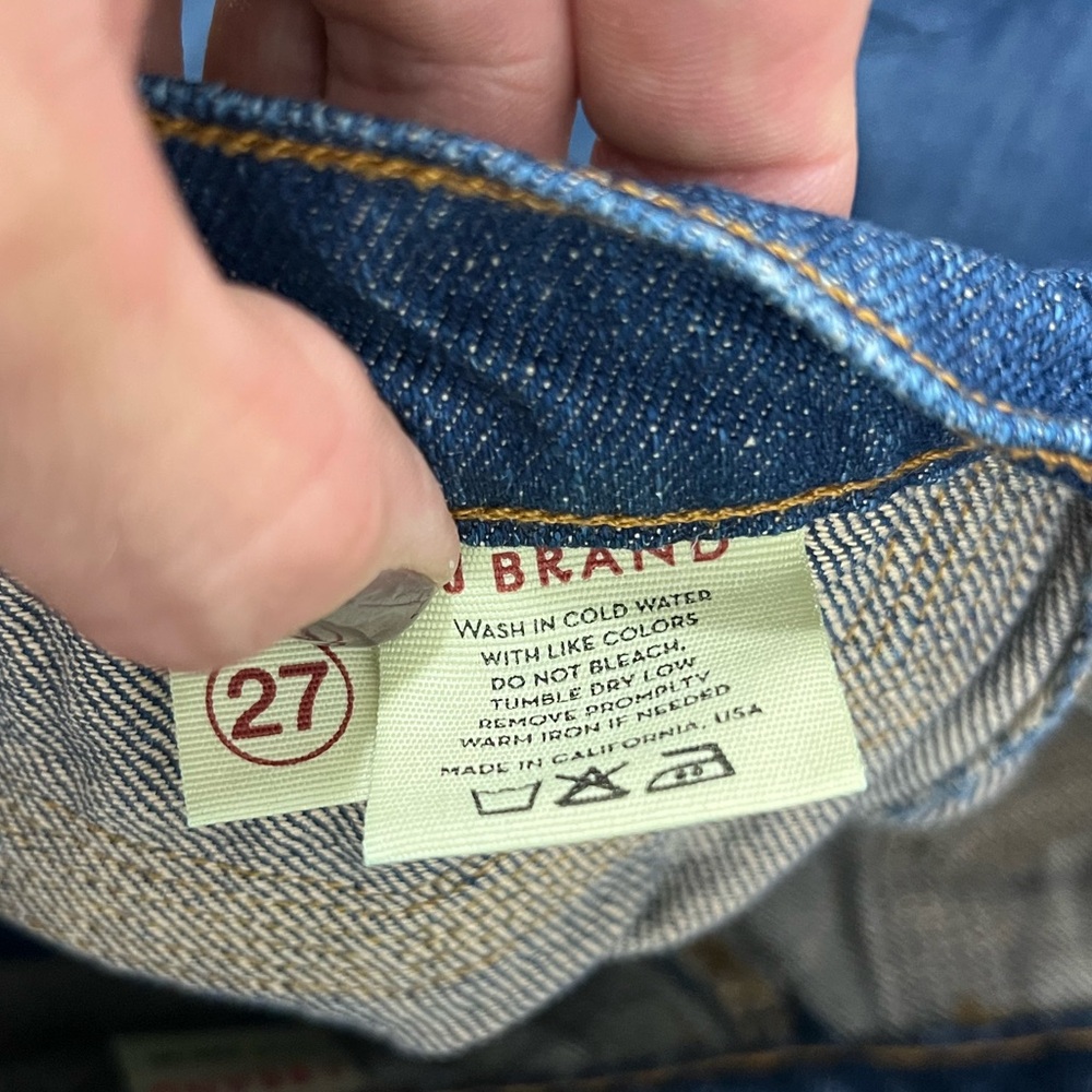 J Brand Flare Jeans Dark Wash Mid Rise 70’s Retro No Pockets Size 27 - Picture 9 of 12
